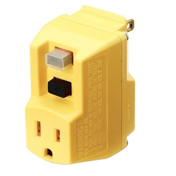 House 14650013-6 Shockshield GFCI Portable Plug  Yellow HO149712